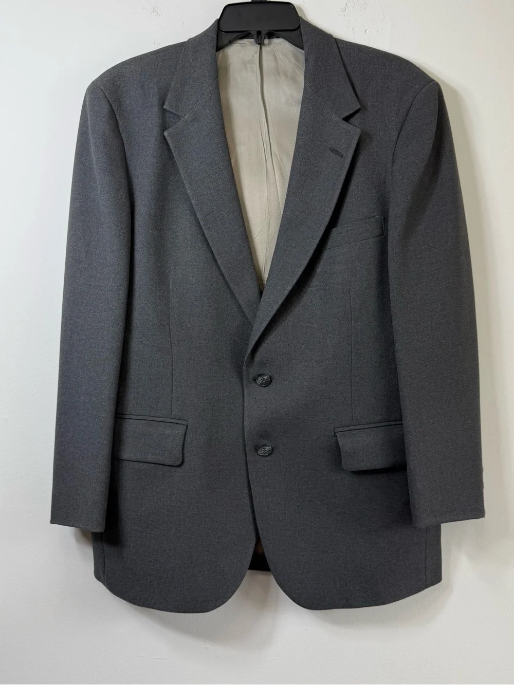 VTG Johnny Carson Gray 2-Button Blazer Suit Jacket Sport Coat Union Made USA